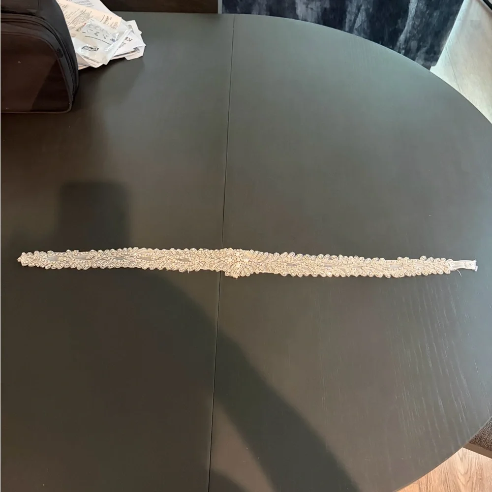Beaded and crystal handmade belt for weddings or fancy occasion